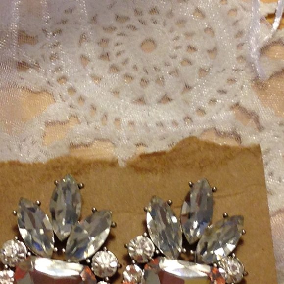 Plunder Earrings - Women's Jewelry Plunder  rhinestone earrings, orange fringe - Picture 4 of 5